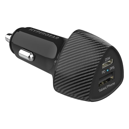 Hypergear SpeedBoost 25-Watt PD Dual-Output Car Charger 15619